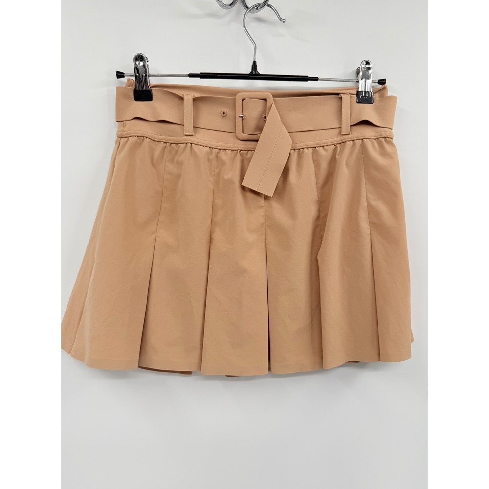 OFFLINE by Aerie Small Skort Women Tan Belted Pleated Athletic Tennis Skirt